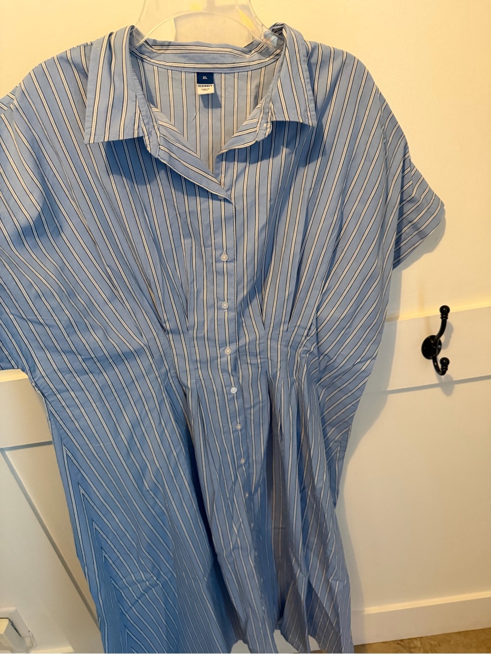Old Navy Blue and White Striped Maxi Dress